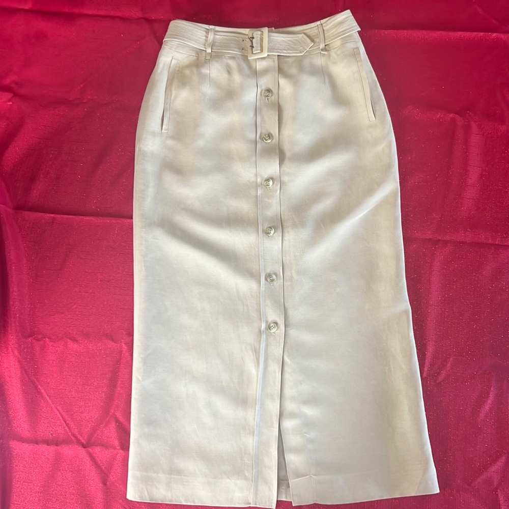 Vintage, Talbots Petites, size 2, Tan long skirt